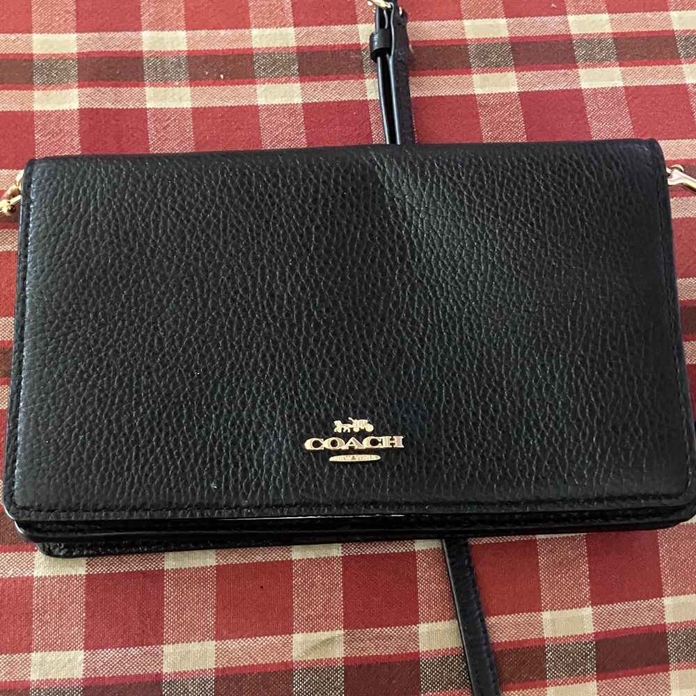 Coach Black Leather Crossbody Bag